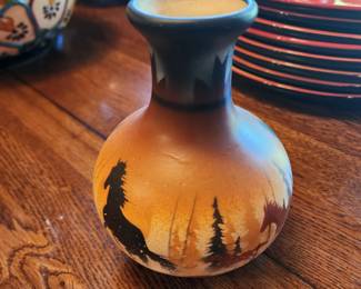 Pottery with horses