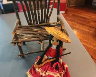 Mini chair and doll