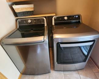 LG 2021 top load washer and dryer