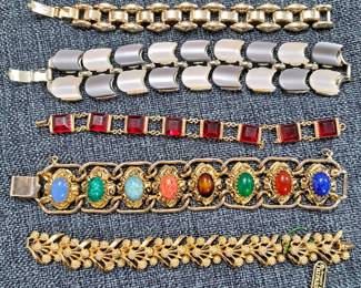 5 LADIES BRACELETS LISNER MARINO GERMAN TRIFARI PANEL BRACELETS