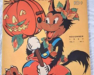 RARE MICKEY MOUSE 10 CENT 1937 COMIC BOOK MAGAZINE HALLOWEEN
