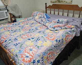 comforter sold seperately. Double bed upstairs. Bring help. A/C not for sale.
