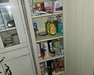 located downstairs