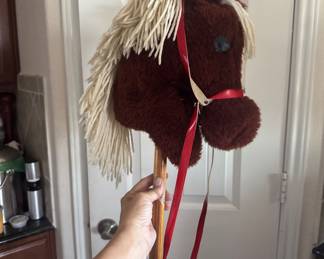 Vintage riding stick horse 