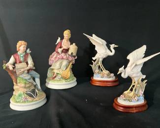 Porcelain French Couple Herons