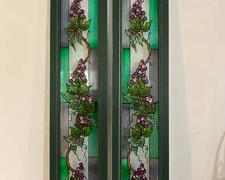 Grape Clusters Stained Glass Panels