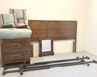 Rustic Queen Bed Nightstand