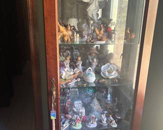 There are several full china cabinets 