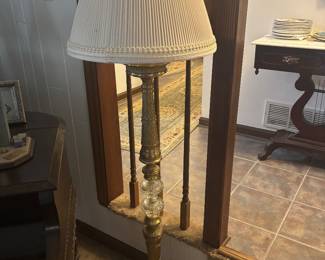 Stunning crystal and brass standing lamp