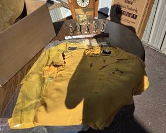 Bowling Memorabilia Collection  Bowling Shirts, Clock  Bookends