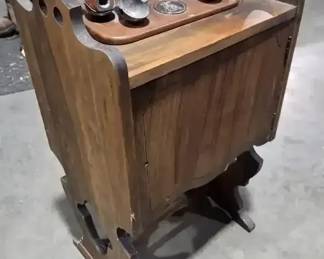 Smoking Pipe Cabinet with 2 Tobacco Pipes  Pipe Holder