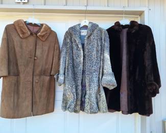 Womens Coat Collection  Persian LambStyle  Faux Fur  3 Pieces