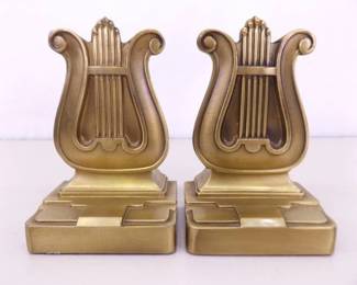 VERY HEAVY PM Craftsman SOLID BRASS Music Book Ends