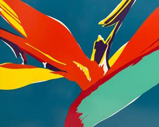 Large Signed Paradise Found Bird of Paradise Floral Art Print - Framed Contemporary Artwork - photo 5