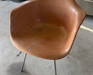 Vintage Herman Miller Eames Fiberglass Armchair - Terracotta Brown - Mid-Century Modern - photo 2