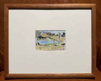 Framed Landscape Artwork Signed J. Karsina - Attributed to Grand Rapids Artist James Karsina