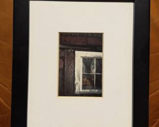 Framed Rustic Farmhouse Window Photograph - Architectural Fine Art, Black Frame