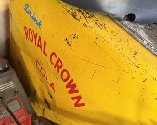 Vintage Royal Crown Cola Yellow Metal Advertising Cooler - RC Cola General Store Collectible - photo 5