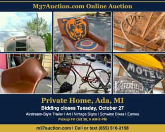 Ada Private Home Online Auction - Bidding Closes Tuesday, October 27 - Pickup Friday, October 30, 9 AM-5 PM