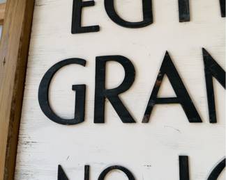 Vintage Egypt Grange No. 1696 Large Wooden Lodge Sign - Raised Black Lettering - photo 5