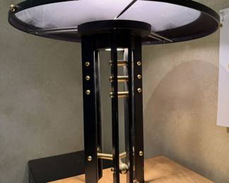 George Kovacs Modernist Table Lamp - Black & Brass-Tone Architectural Design