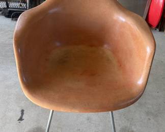 Vintage Herman Miller Eames Fiberglass Armchair - Terracotta Brown - Mid-Century Modern - photo 3
