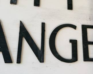 Vintage Egypt Grange No. 1696 Large Wooden Lodge Sign - Raised Black Lettering - photo 6