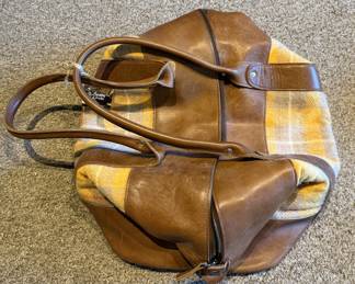 Murphy Woods Handmade Leather & Harris Tweed Travel Duffel Bag - Never Used (3 of 3)