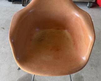 Vintage Herman Miller Eames Fiberglass Armchair - Terracotta Brown - Mid-Century Modern - photo 4