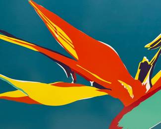 Large Signed Paradise Found Bird of Paradise Floral Art Print - Framed Contemporary Artwork - photo 4