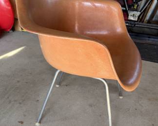 Vintage Herman Miller Eames Fiberglass Armchair - Terracotta Brown - Mid-Century Modern - photo 6