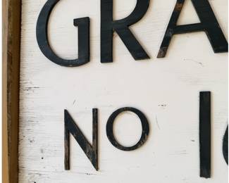 Vintage Egypt Grange No. 1696 Large Wooden Lodge Sign - Raised Black Lettering - photo 4