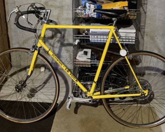 Vintage Schwinn Le Tour Road Racing Bicycle - Bright Yellow Frame, Drop Handlebars