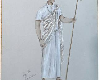 Adele E. Balkan — wrapped robe and staff