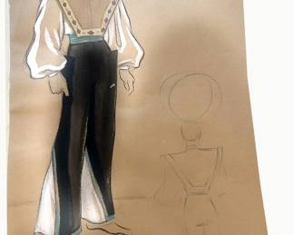 Bolivia — two folk-costume studies on one sheet