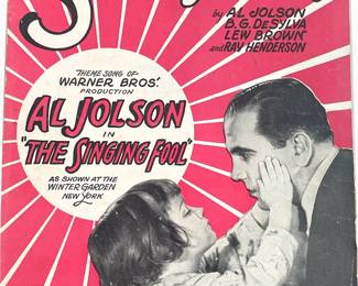 Sonny Boy / The Singing Fool — Al Jolson sheet music