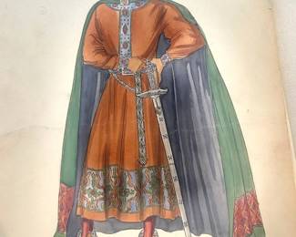 Polonius — Hamlet costume rendering