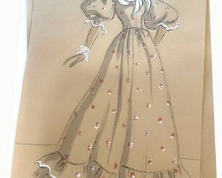 Argentina — brown ruffled dress costume study