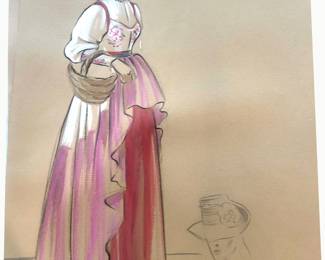 Peru — pink dress and white hat costume study