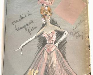 New Faces of 1952 — Lizzie Borden, pink full-skirted gown study