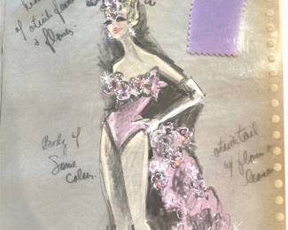 New Faces of 1952 — Lizzie Borden, black-and-lavender gown study