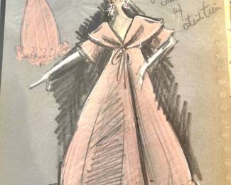 New Faces of 1952 — Lizzie Borden, pink bow-neck gown study