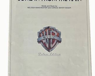 Come In from the Rain — Warner Bros. song sheet