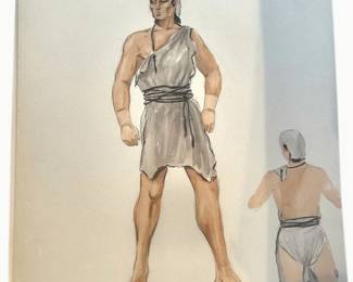 Adele E. Balkan — The Egyptian (1954): Hittite forge costume study