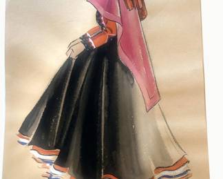 Peru / Inca — pink-wrap costume study