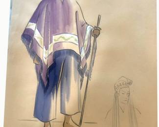 Peru — patterned poncho costume study