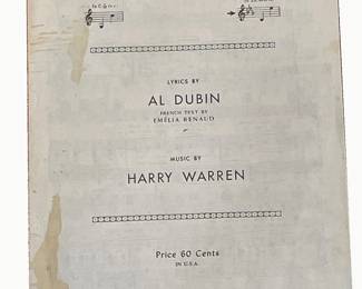 September in the Rain — vintage sheet music