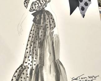 Donald Brooks — Scruples rough gown study