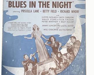 Blues in the Night — musical film song sheet