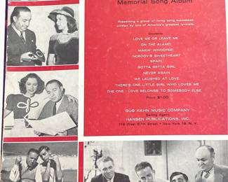 Gus Kahn Memorial Song Album — illustrated vintage folio